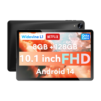 Alphawolf LPad1 Android 14 タブレット 10インチ WiFiモデル 8GB+128GB+2TB拡張 8コアCPU T606 Widevine L1対応 FHDディスプレイ 1920*1200IPS画面+GPS+GMS認証+5500mAh+2.4G/5G WiFi+顔認識+OTG+無線投影+BT5.0